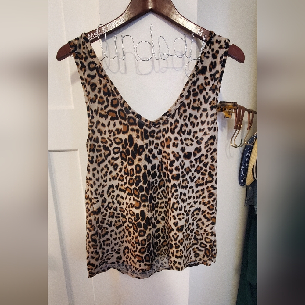 Cheetah print tank top